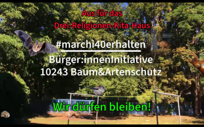 Veröffentlichungen 6 BI10243 zu dem Aus des Drei-Religionen-Kita-Haus